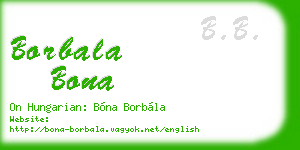 borbala bona business card